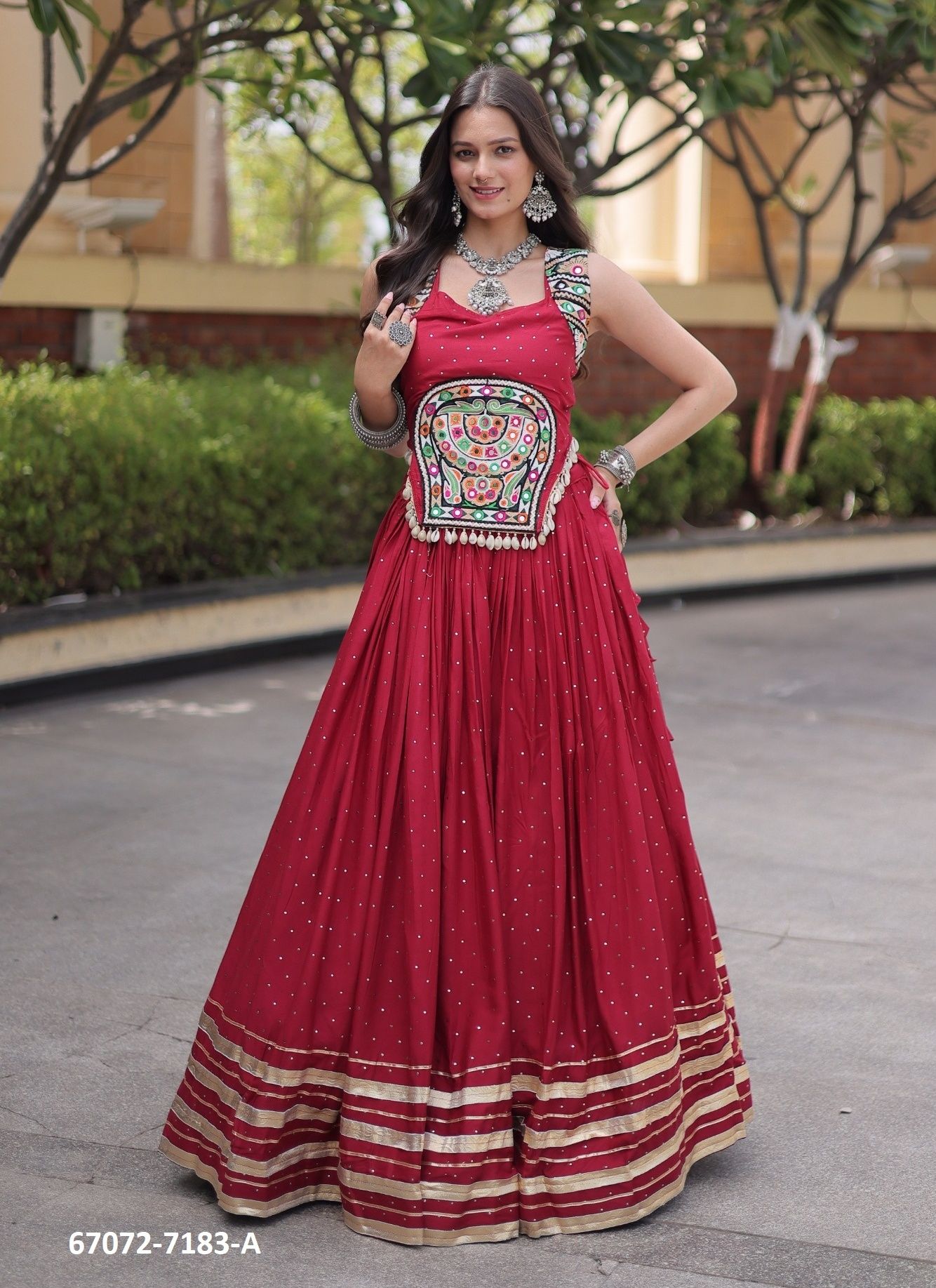 DESIGN 7183 - Catalog # 67072 (Set of 6 Readymade Lehengas) DESIGN 7183 - Catalog # 67072 (Set of 6 Readymade Lehengas)