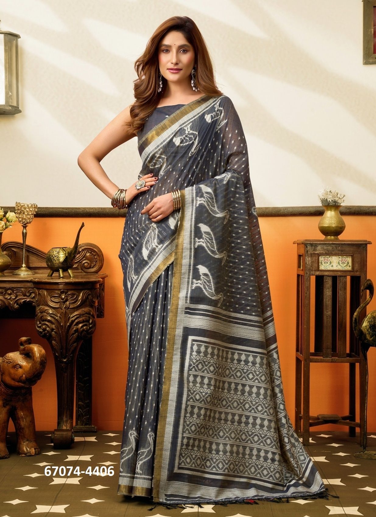 SANGEETA - Catalog # 67074 (Set of 6 Sarees) SANGEETA - Catalog # 67074 (Set of 6 Sarees)