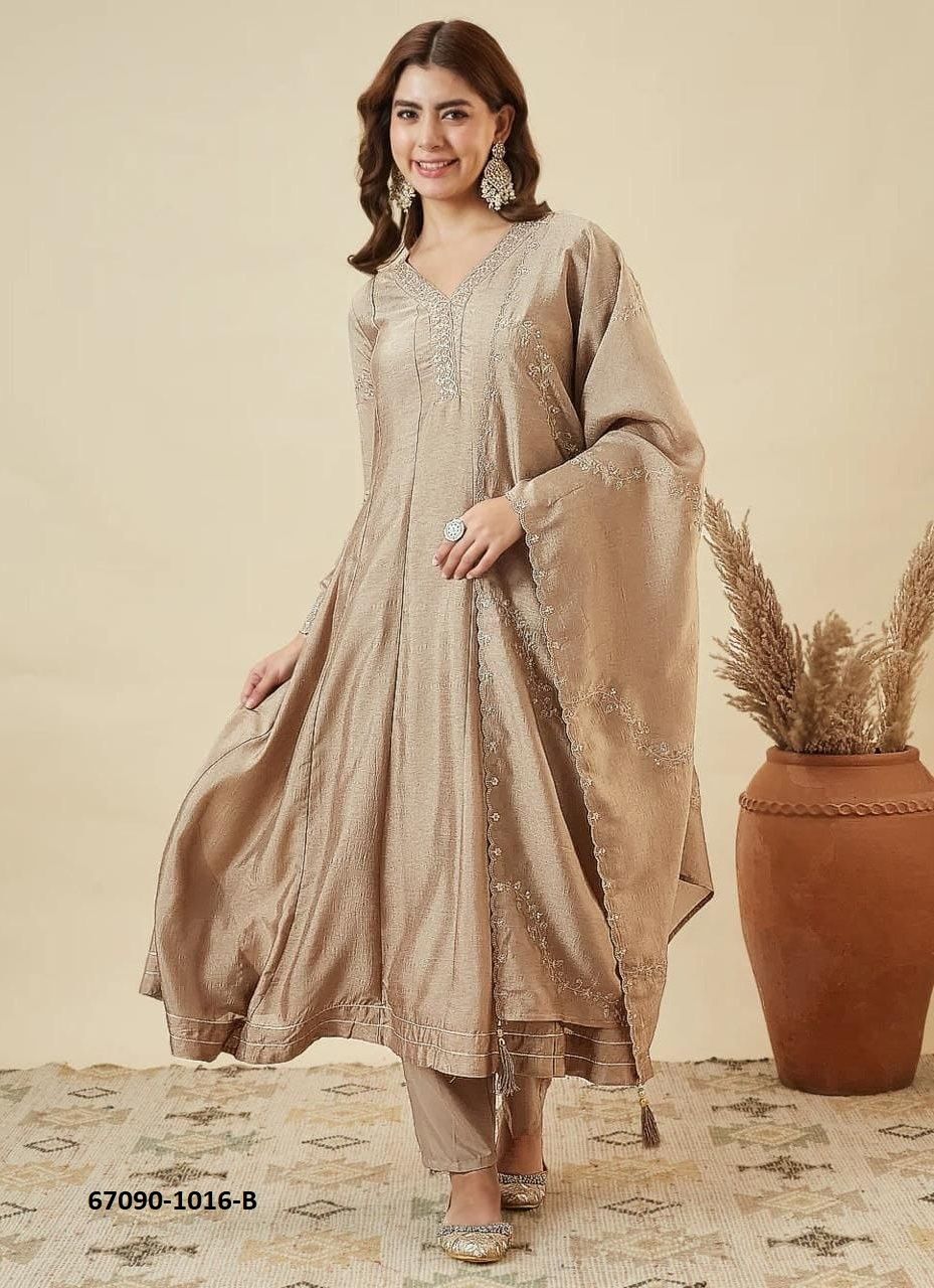 DESIGN 1016 - Catalog # 67090 (Set of 2 Readymade Salwar Suits)