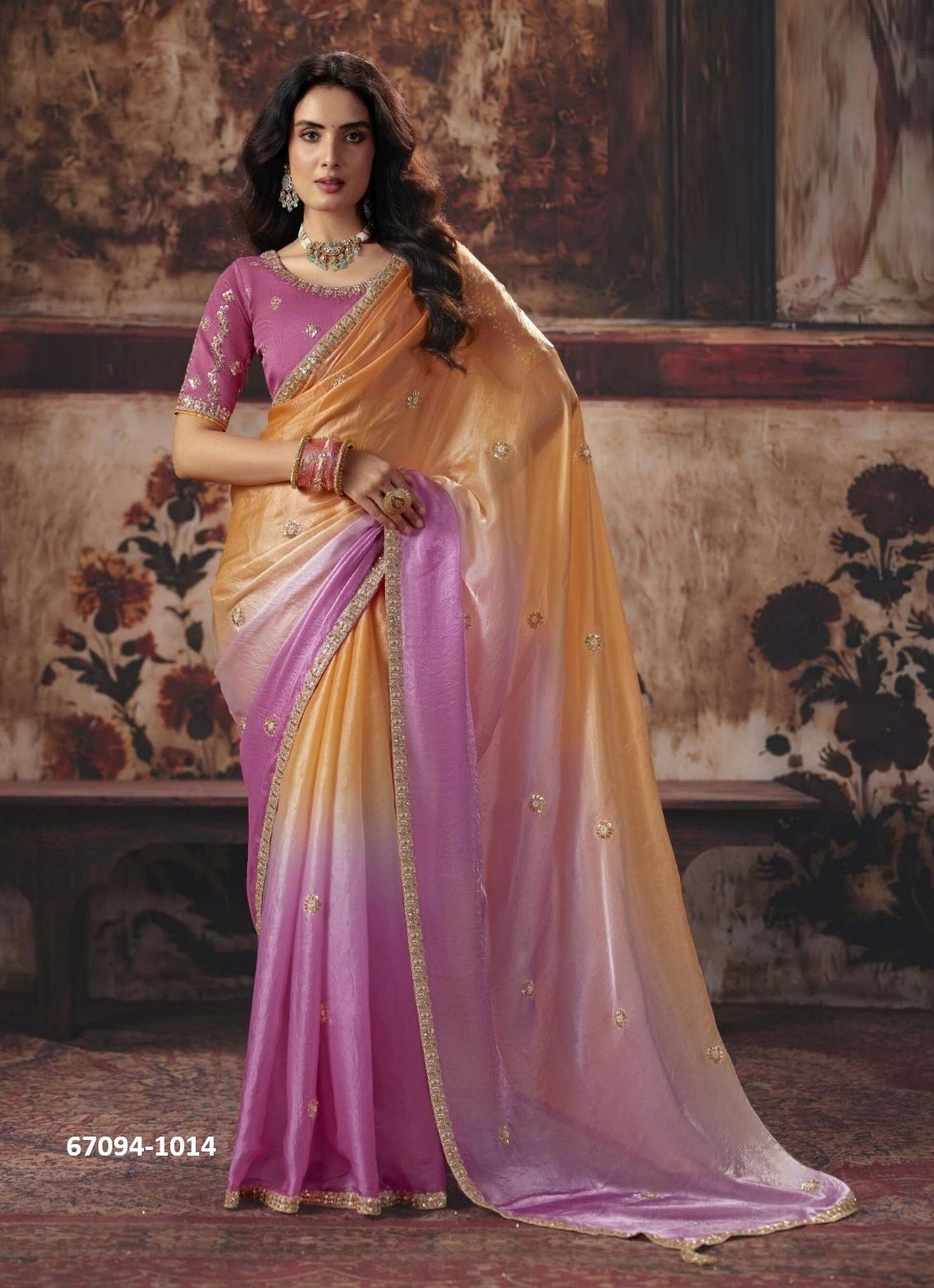 VIRASAT 1 - Catalog # 67094 (Set of 14 Sarees) VIRASAT 1 - Catalog # 67094 (Set of 14 Sarees)