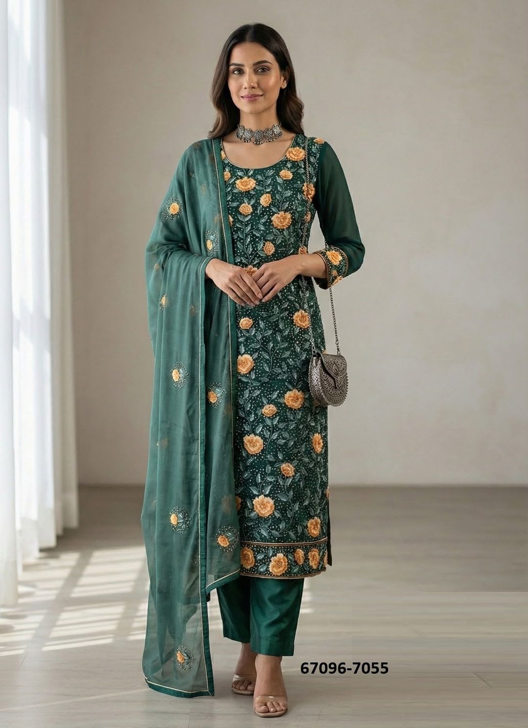 DESIGN 7054 - Catalog # 67096 (Set of 4 Readymade Salwar Suits) DESIGN 7054 - Catalog # 67096 (Set of 4 Readymade Salwar Suits)