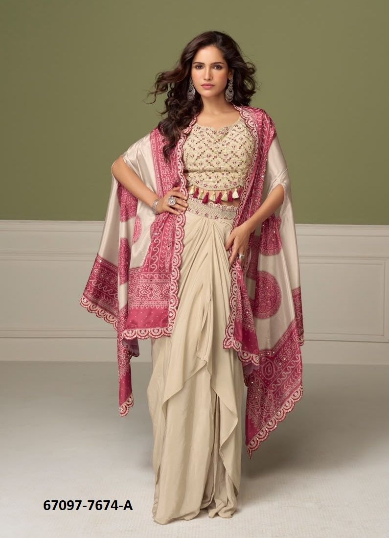 RUHI - Catalog # 67097 (Set of 3 Indo-Western Outfits) RUHI - Catalog # 67097 (Set of 3 Indo-Western Outfits)