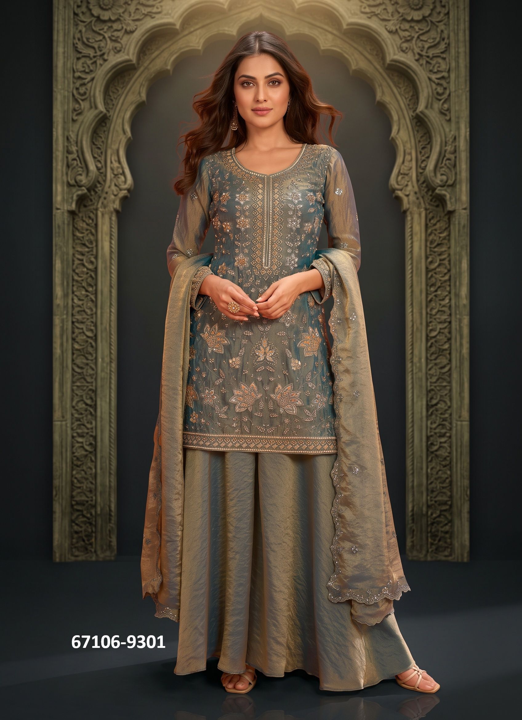 KINJAL - Catalog # 67106 (Set of 2 Readymade Salwar Suits) KINJAL - Catalog # 67106 (Set of 2 Readymade Salwar Suits)