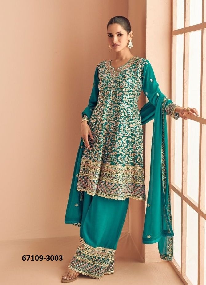 KHUSHI - Catalog # 67109 (Set of 3 Readymade Salwar Suits) KHUSHI - Catalog # 67109 (Set of 3 Readymade Salwar Suits)