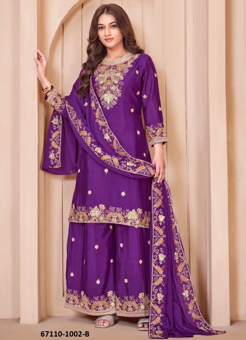 TAMANNA - Catalog # 67110 (Set of 4 SIZE-SETS [Readymade Salwar Suits])