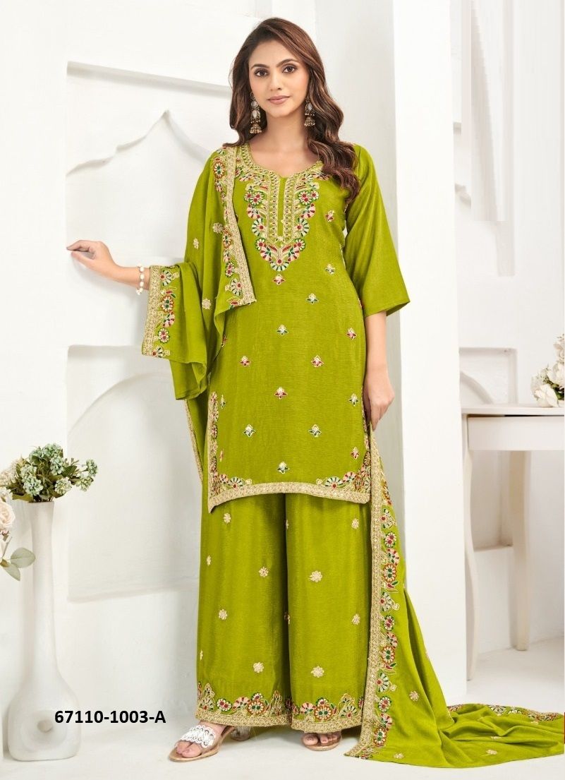 TAMANNA - Catalog # 67110 (Set of 4 SIZE-SETS [Readymade Salwar Suits])