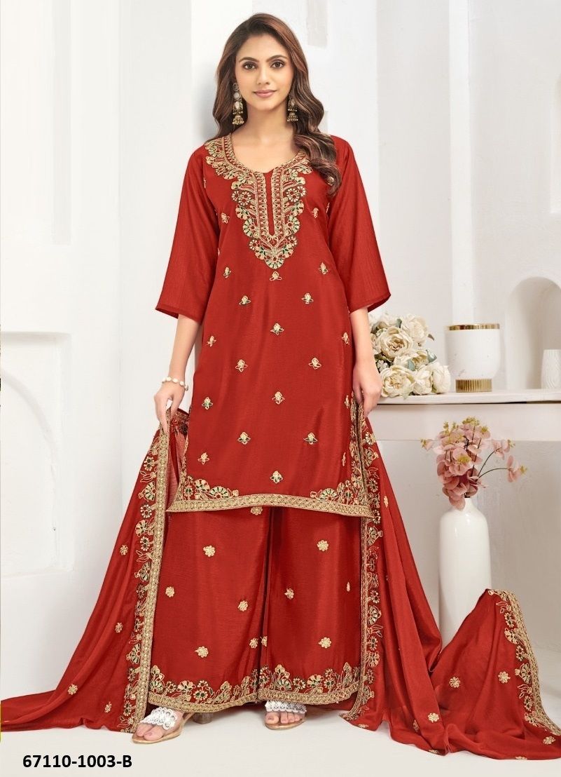 TAMANNA - Catalog # 67110 (Set of 4 SIZE-SETS [Readymade Salwar Suits])