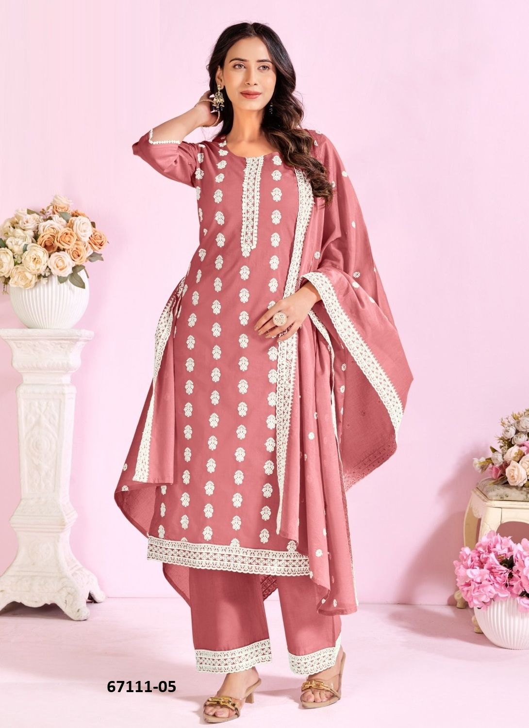 KURVI - Catalog # 67111 (Set of 4 SIZE-SETS [Readymade Salwar Suits])