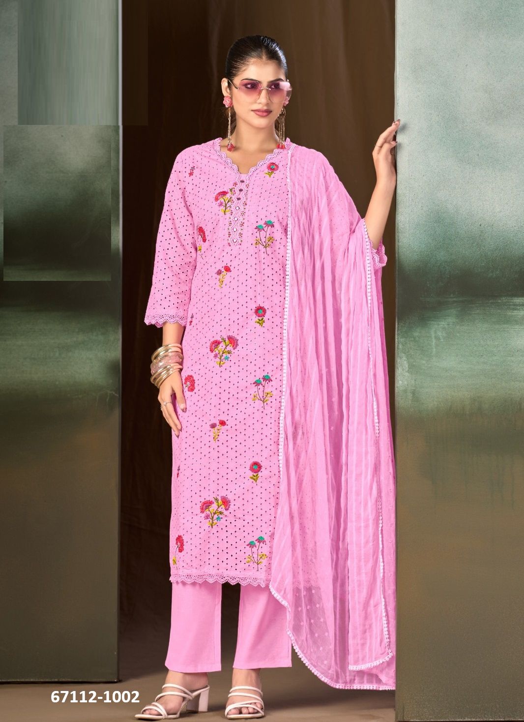 ZAVERI - Catalog # 67112 (Set of 4 SIZE-SETS [Readymade Salwar Suits])