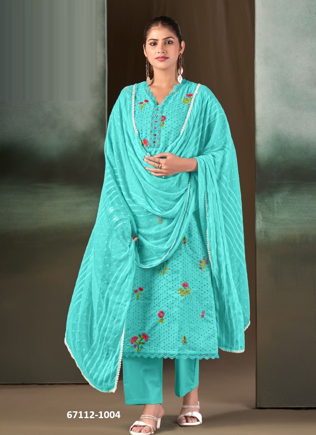 ZAVERI - Catalog # 67112 (Set of 4 SIZE-SETS [Readymade Salwar Suits])