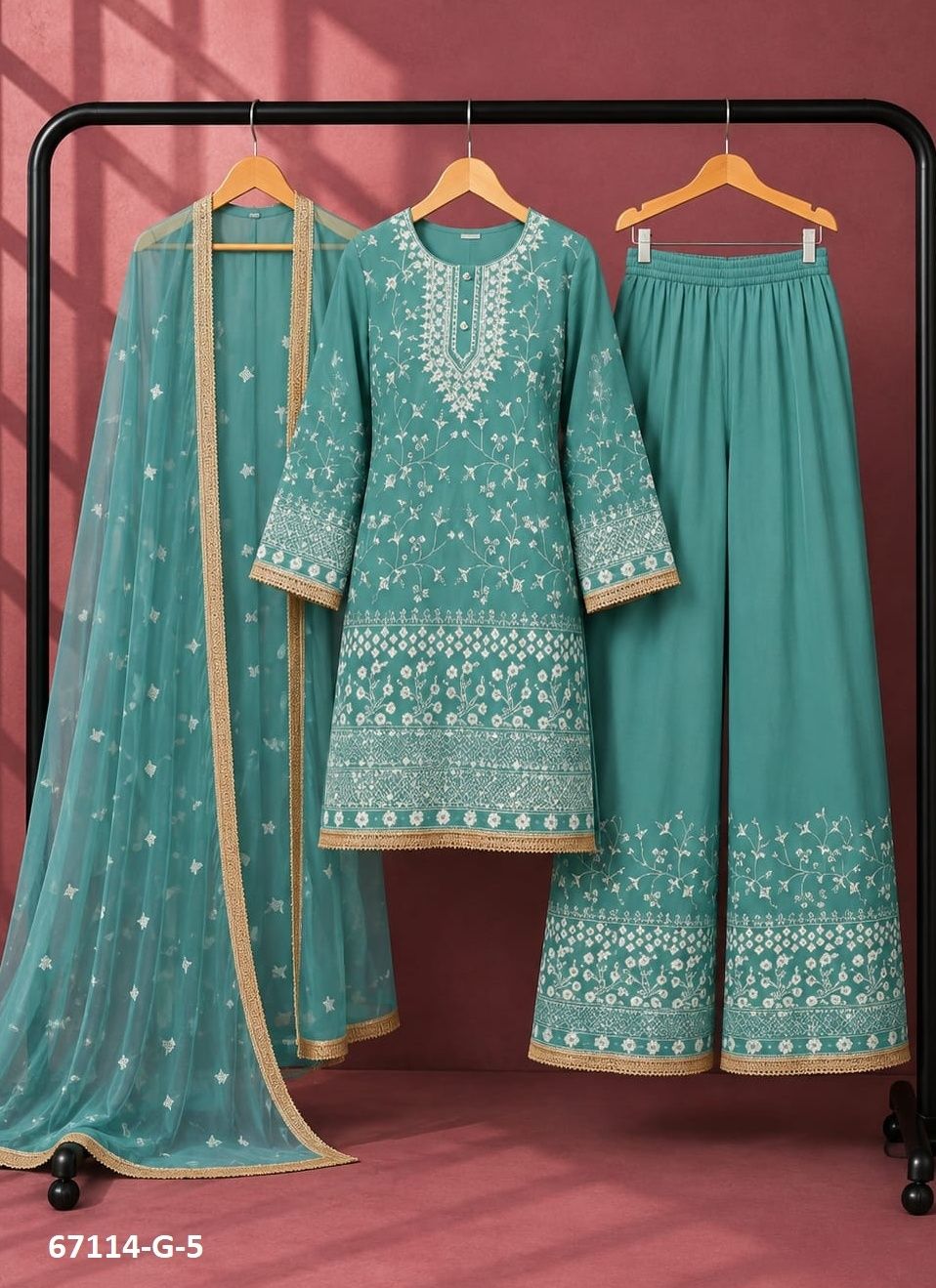 DESIGN G1 - Catalog # 67114 (Set of 5 Readymade Salwar Suits) DESIGN G1 - Catalog # 67114 (Set of 5 Readymade Salwar Suits)