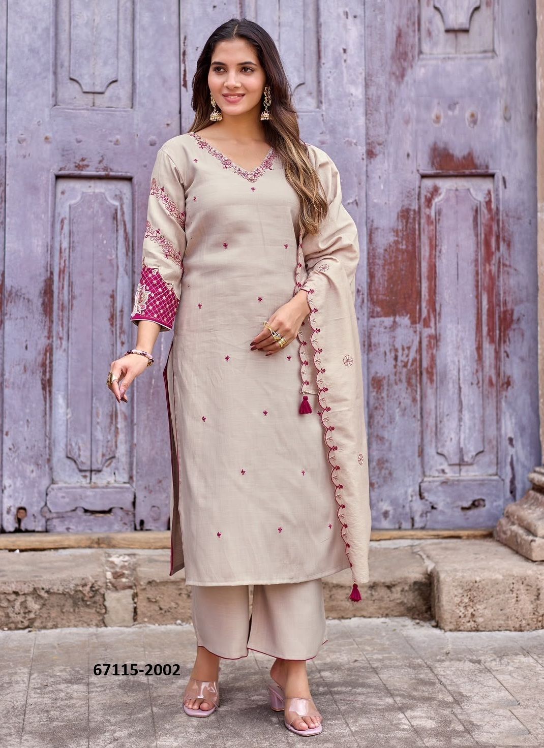 AAIKA - Catalog # 67115 (Set of 6 Readymade Salwar Suits) AAIKA - Catalog # 67115 (Set of 6 Readymade Salwar Suits)
