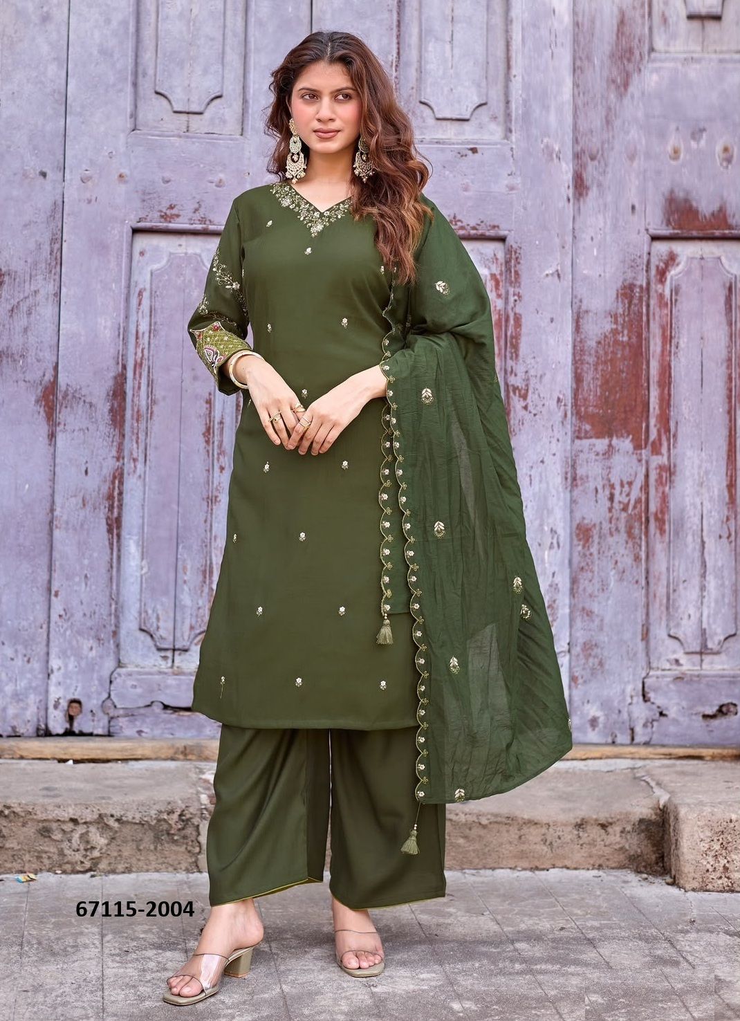 AAIKA - Catalog # 67115 (Set of 6 Readymade Salwar Suits) AAIKA - Catalog # 67115 (Set of 6 Readymade Salwar Suits)