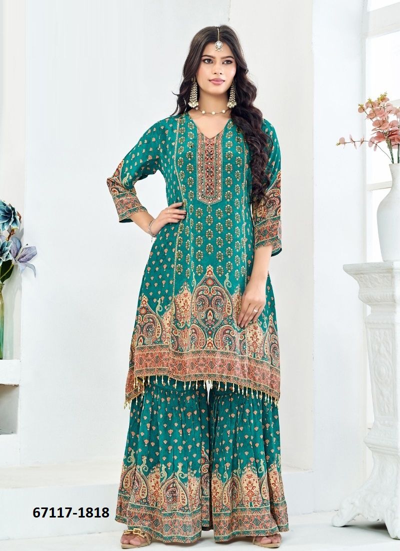 PARI SHARARA - Catalog # 67117 (Set of 4 SIZE-SETS [Tops With Bottoms])