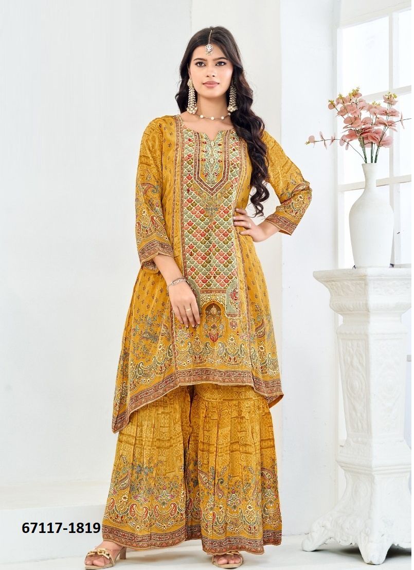 PARI SHARARA - Catalog # 67117 (Set of 4 SIZE-SETS [Tops With Bottoms])