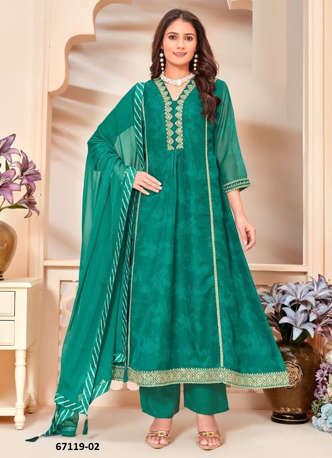 THASVI - Catalog # 67119 (Set of 4 SIZE-SETS [Readymade Salwar Suits])