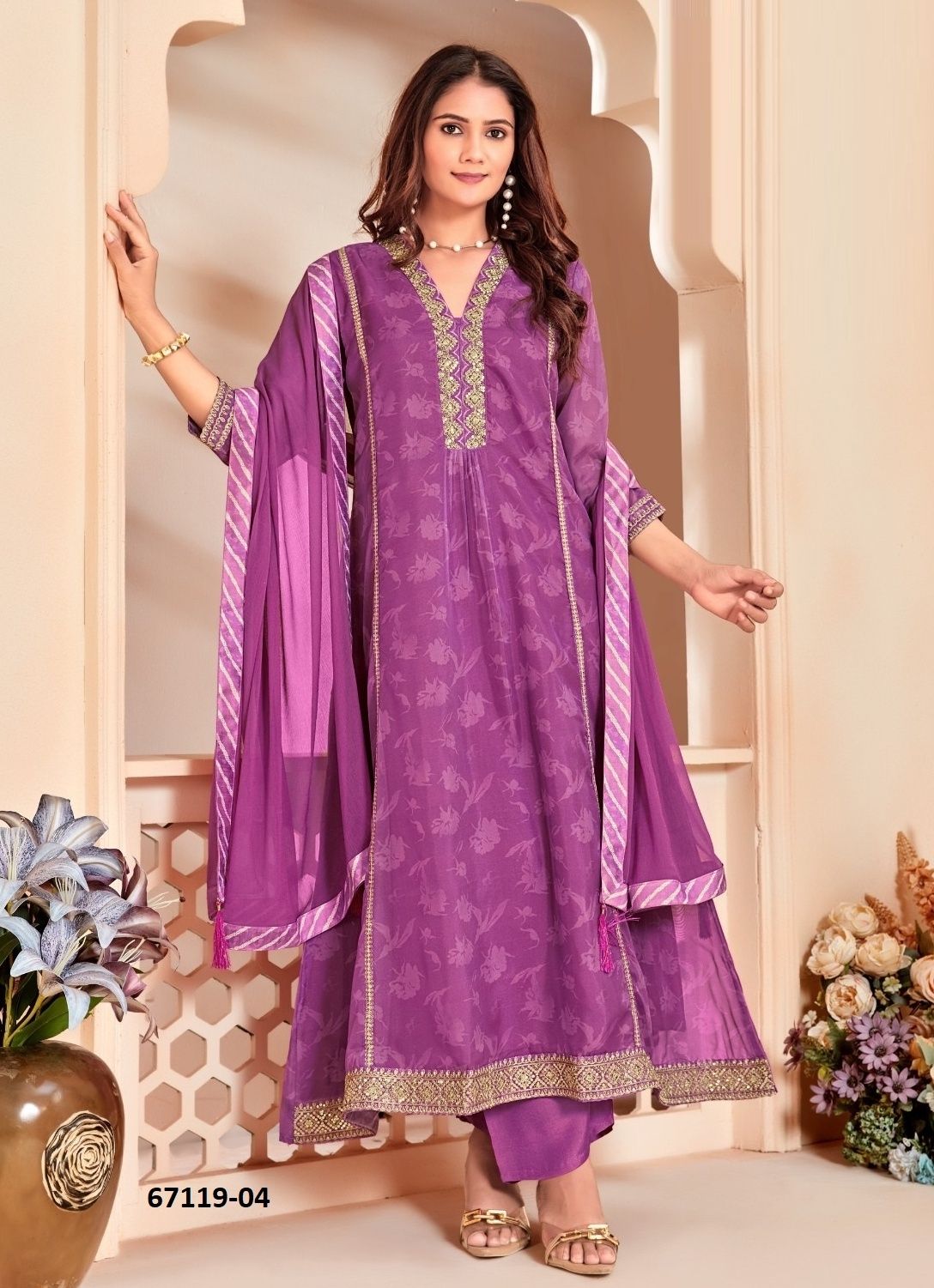 THASVI - Catalog # 67119 (Set of 4 SIZE-SETS [Readymade Salwar Suits])