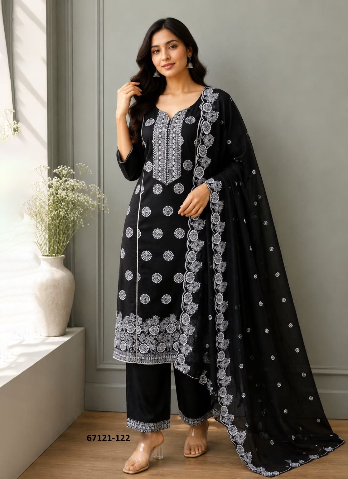 KAVERI - Catalog # 67121 (Set of 4 SIZE-SETS [Readymade Salwar Suits])
