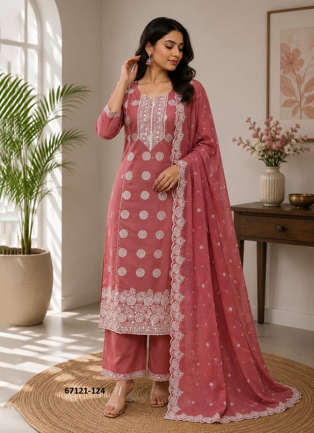 KAVERI - Catalog # 67121 (Set of 4 SIZE-SETS [Readymade Salwar Suits])