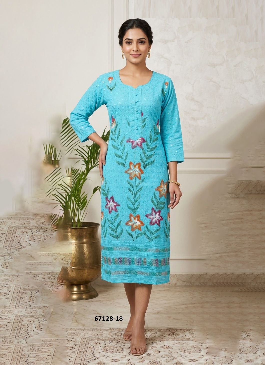 BLUSH - Catalog # 67128 (Set of 4 SIZE-SETS [Readymade Women's Kurtis / Tops])