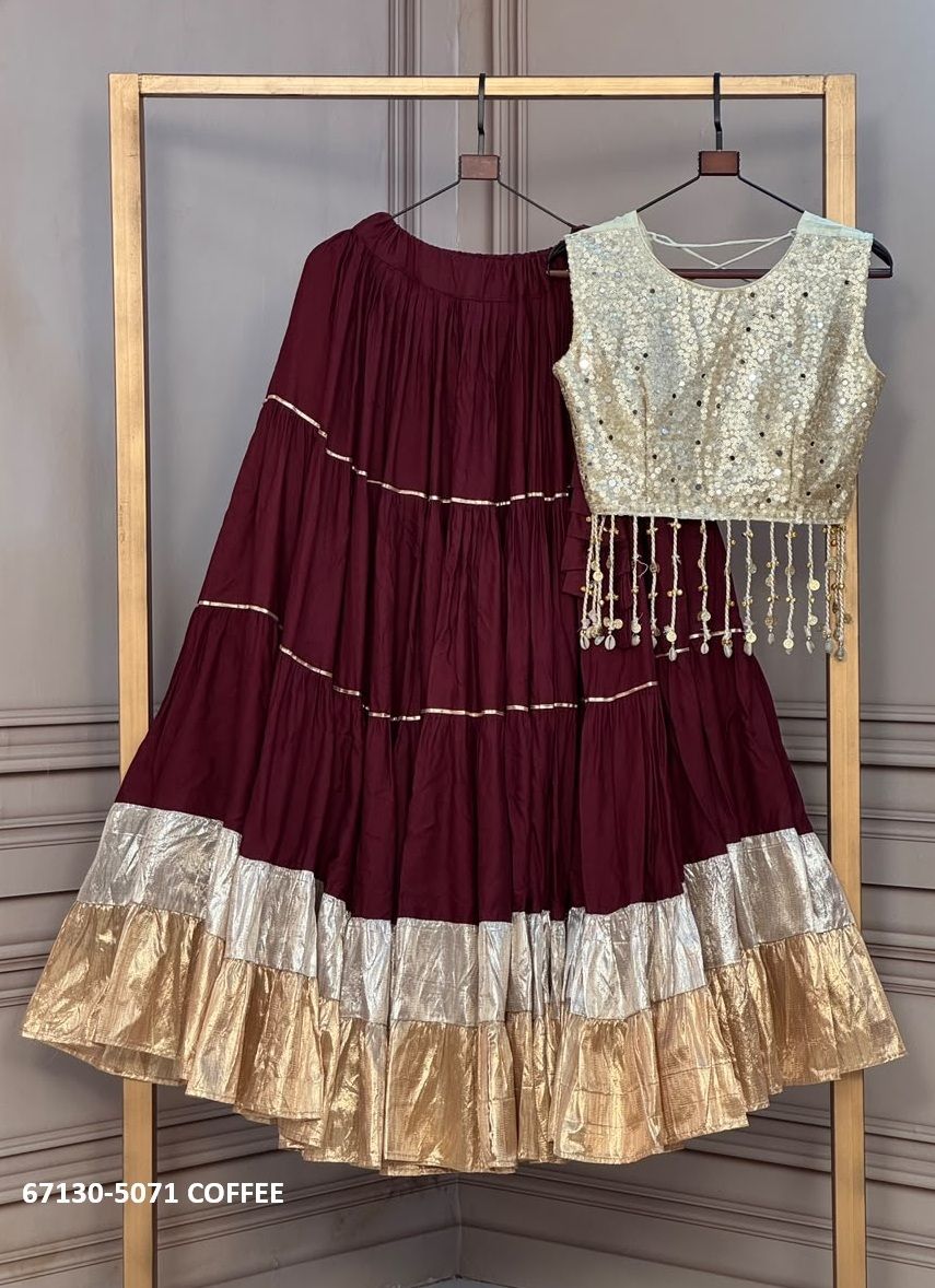 DESIGN 5071 - Catalog # 67130 (Set of 12 Readymade Lehengas)