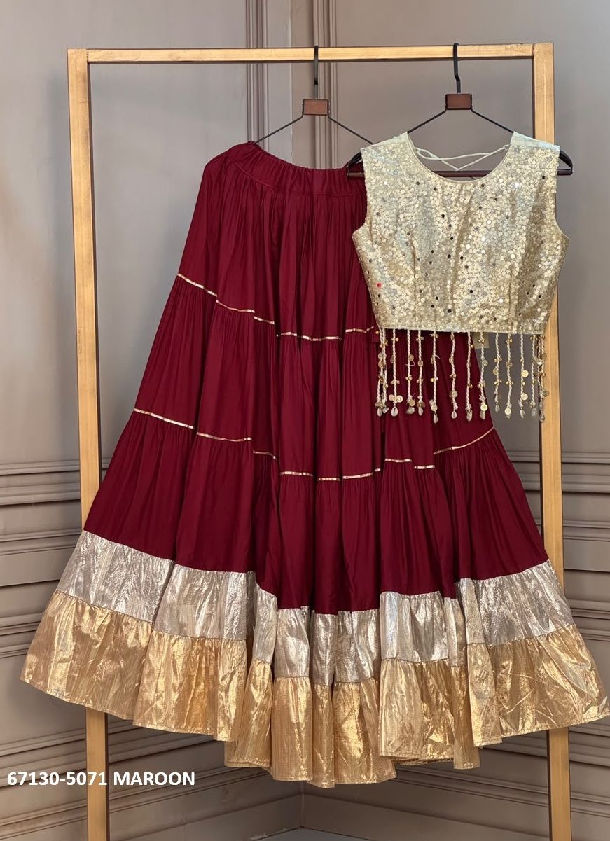 DESIGN 5071 - Catalog # 67130 (Set of 12 Readymade Lehengas)