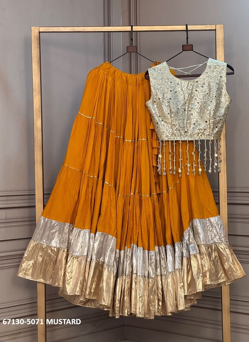 DESIGN 5071 - Catalog # 67130 (Set of 12 Readymade Lehengas)