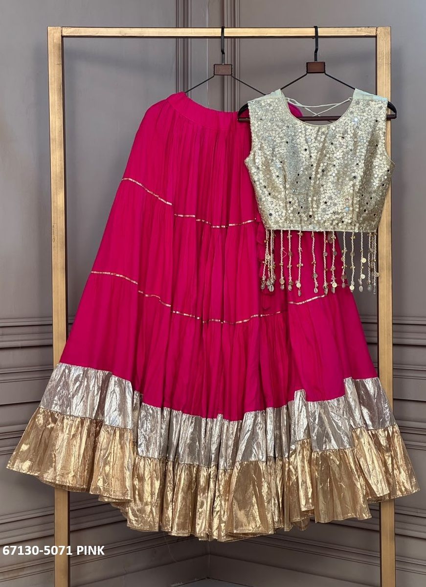 DESIGN 5071 - Catalog # 67130 (Set of 12 Readymade Lehengas)