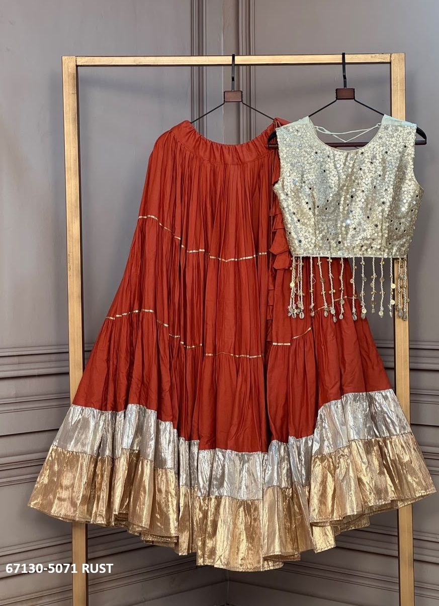 DESIGN 5071 - Catalog # 67130 (Set of 12 Readymade Lehengas)