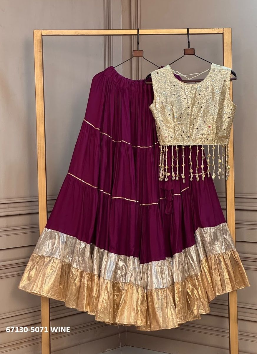 DESIGN 5071 - Catalog # 67130 (Set of 12 Readymade Lehengas)