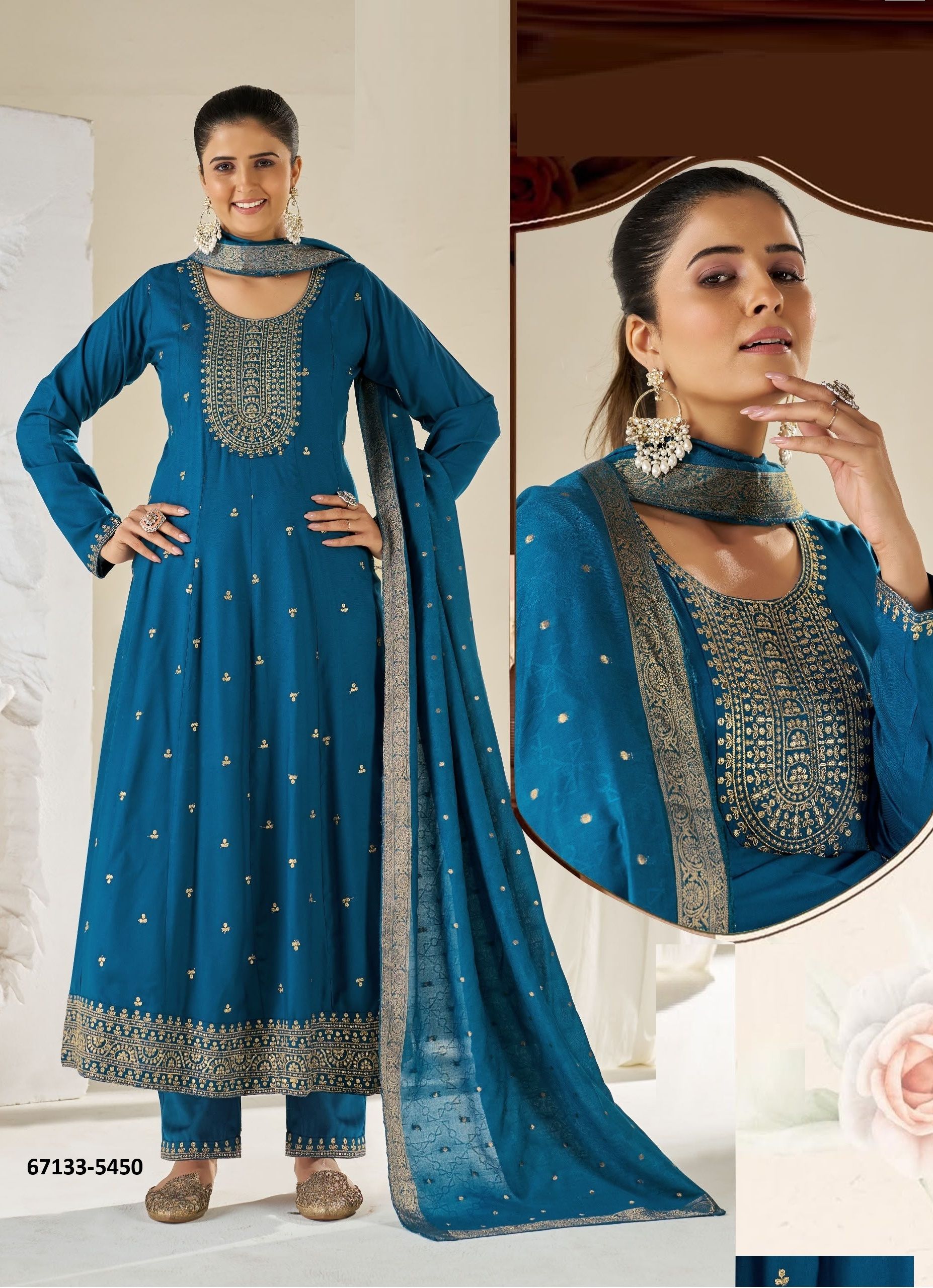 CALISTA - Catalog # 67133 (Set of 42 SIZE-SETS [Readymade Salwar Suits])