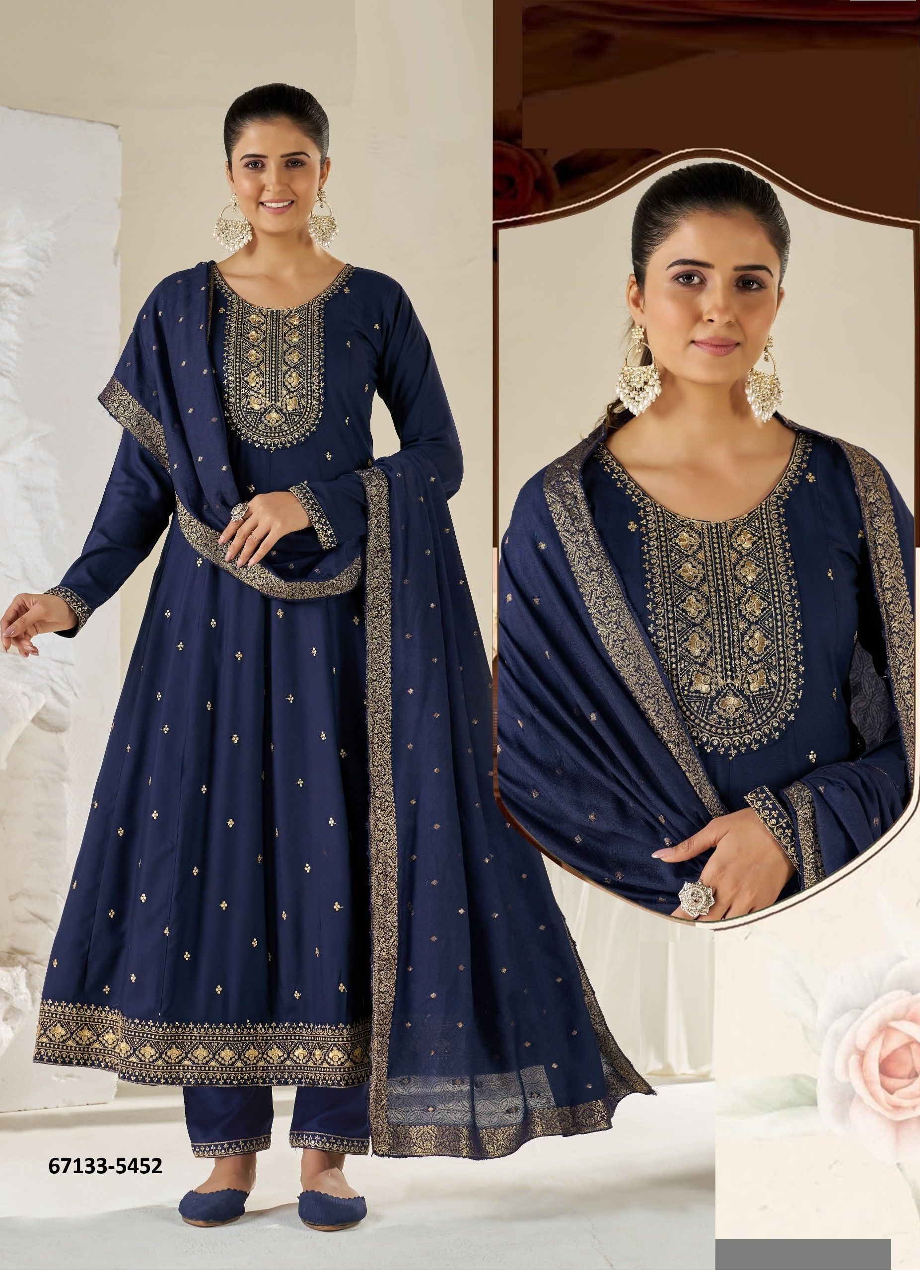 CALISTA - Catalog # 67133 (Set of 42 SIZE-SETS [Readymade Salwar Suits])