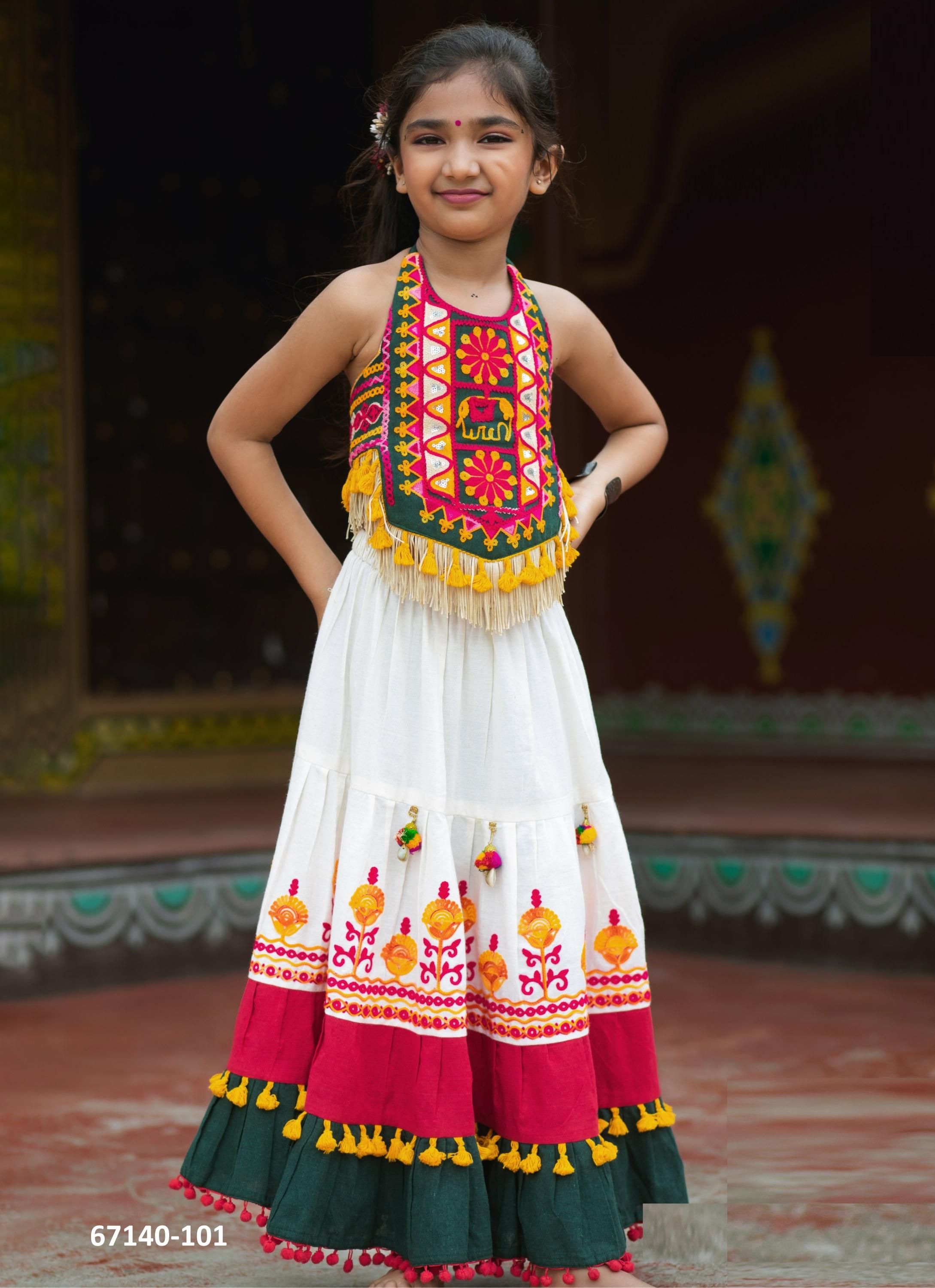 NAVRATRI SPECIAL KIDS LEHENGA CO-ORD SET 1 - Catalog # 67140 (Set of 8 Readymade Lehengas) NAVRATRI SPECIAL KIDS LEHENGA CO-ORD SET 1 - Catalog # 67140 (Set of 8 Readymade Lehengas)