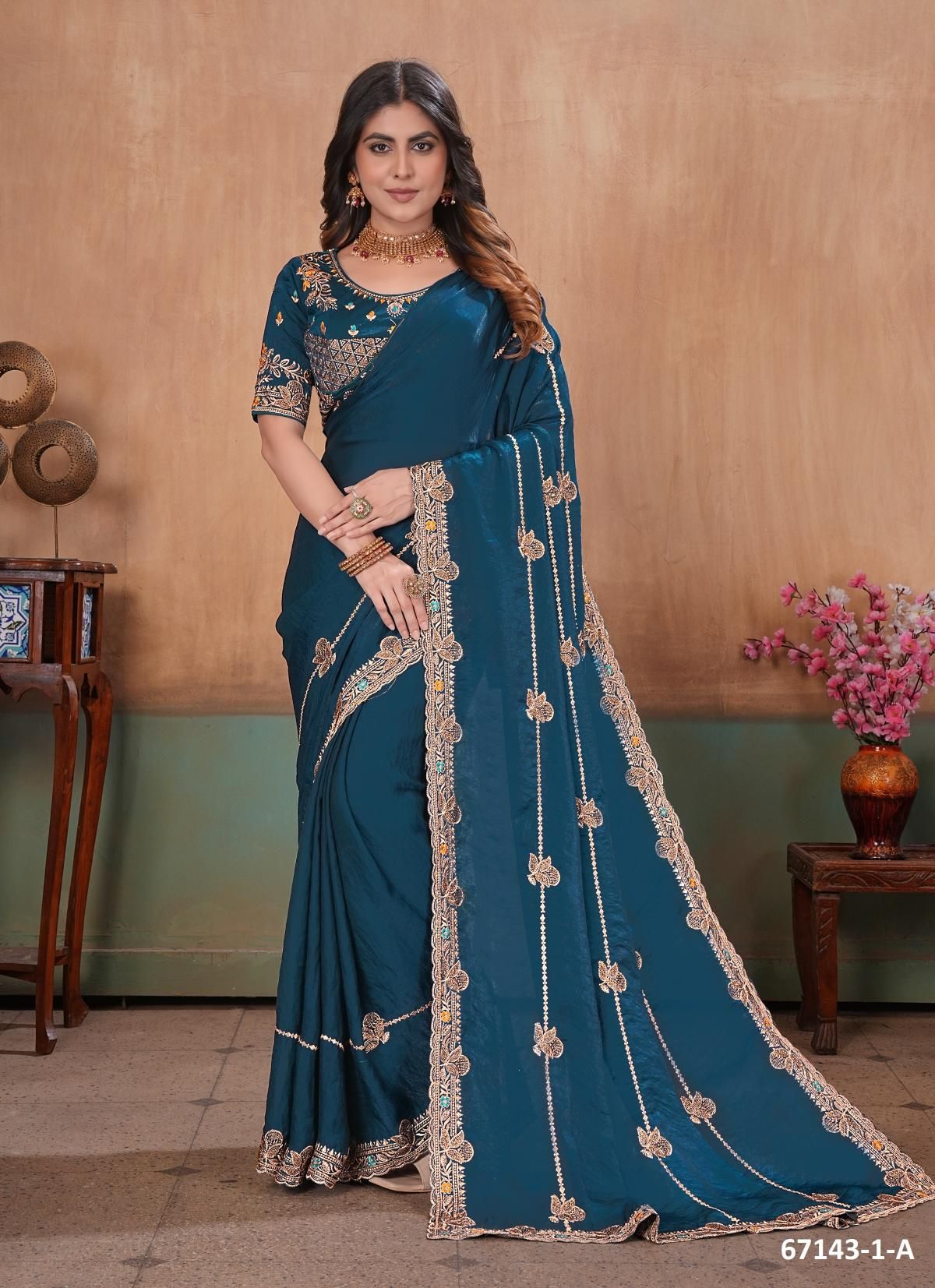 PARI 1 - Catalog # 67143 (Set of 4 Sarees) PARI 1 - Catalog # 67143 (Set of 4 Sarees)