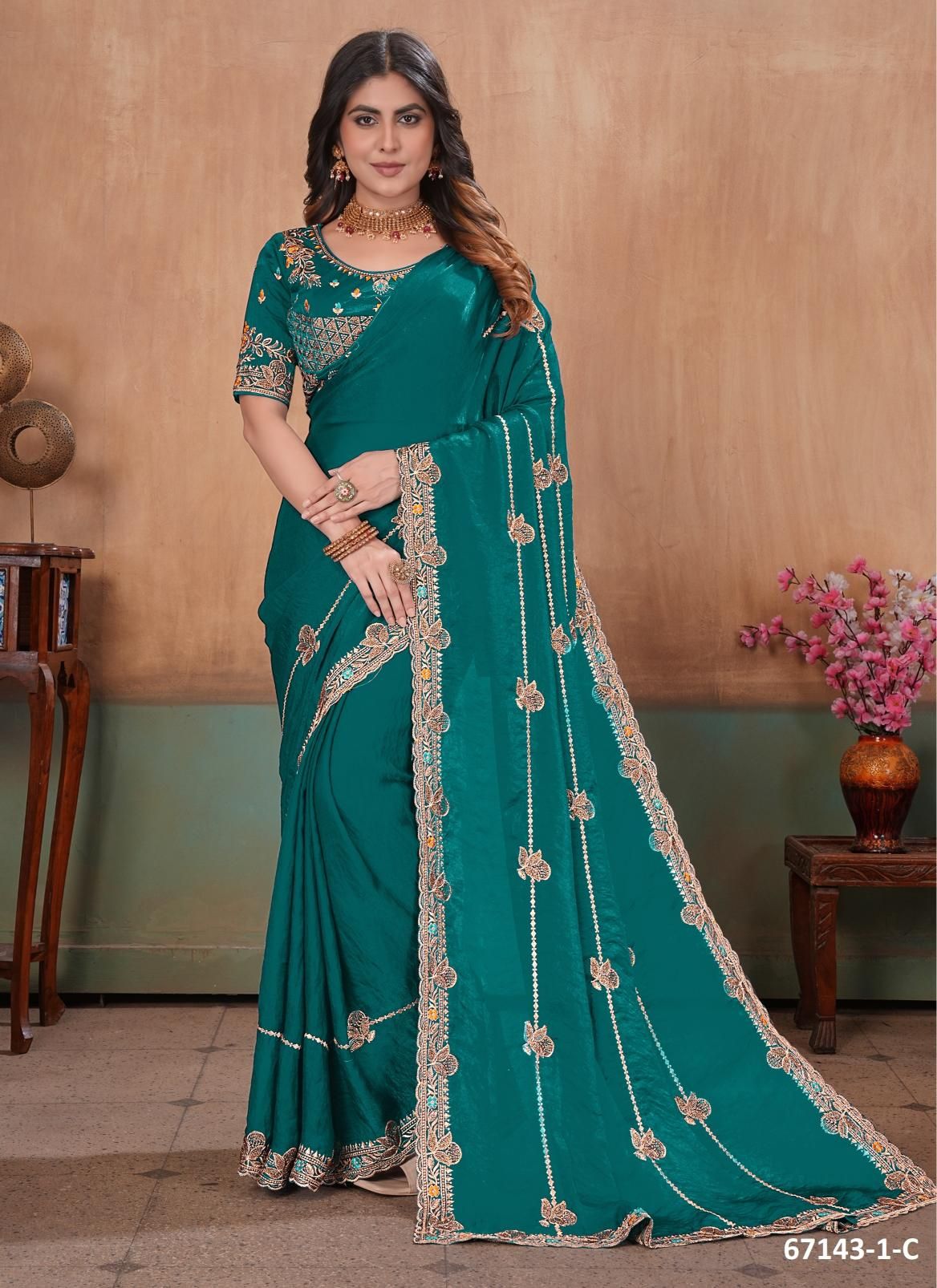 PARI 1 - Catalog # 67143 (Set of 4 Sarees) PARI 1 - Catalog # 67143 (Set of 4 Sarees)