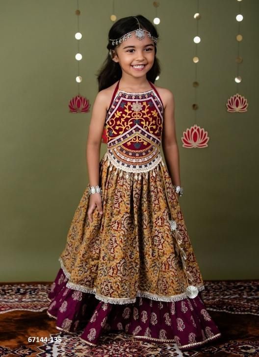 NAVRATRI SPECIAL KIDS LEHENGA CO-ORD SET 2 - Catalog # 67144 (Set of 8 Readymade Lehengas)