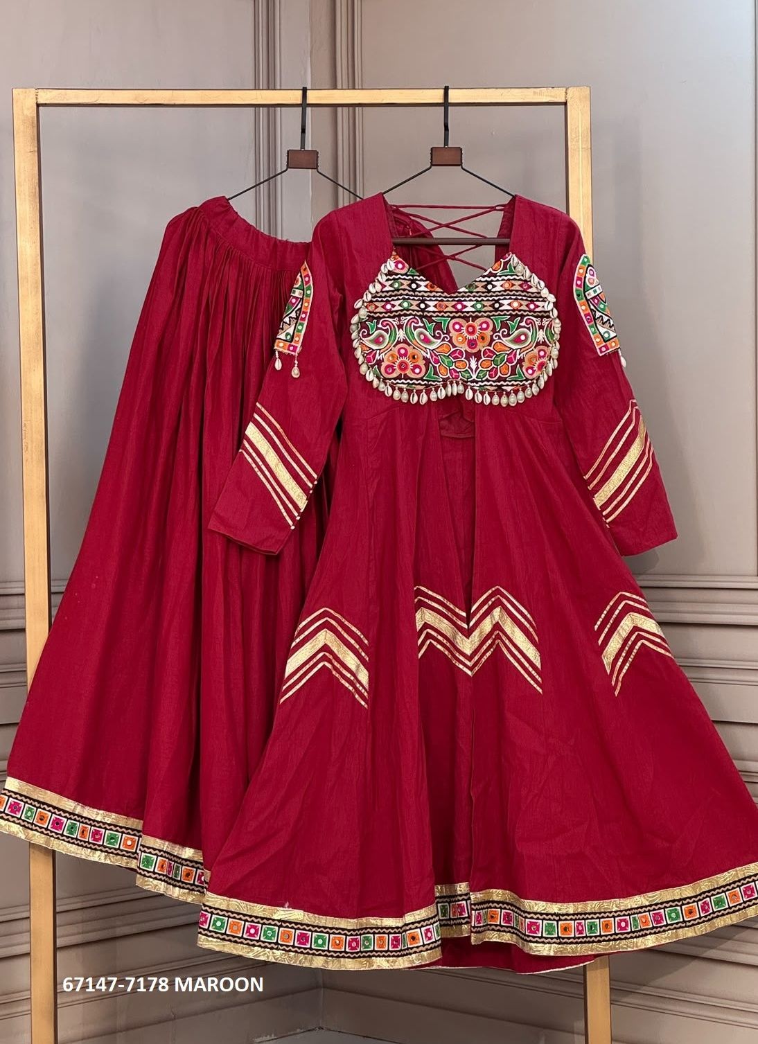 DESIGN 7178 - Catalog # 67147 (Set of 4 Readymade Lehengas)