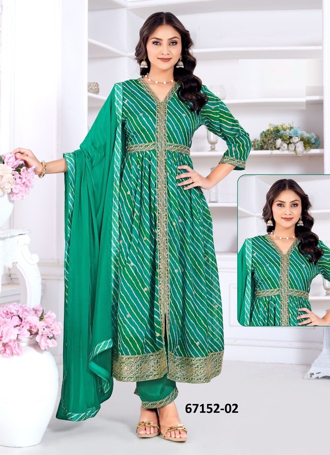 LEHRIYA - Catalog # 67152 (Set of 4 SIZE-SETS [Readymade Salwar Suits])