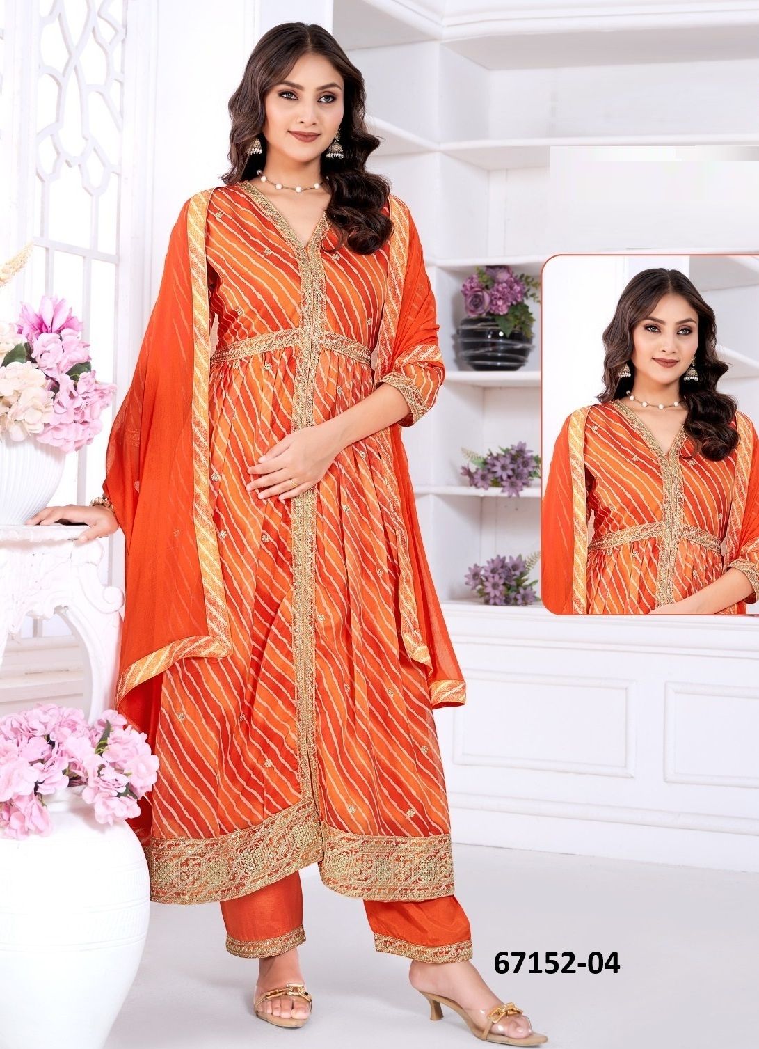 LEHRIYA - Catalog # 67152 (Set of 4 SIZE-SETS [Readymade Salwar Suits])