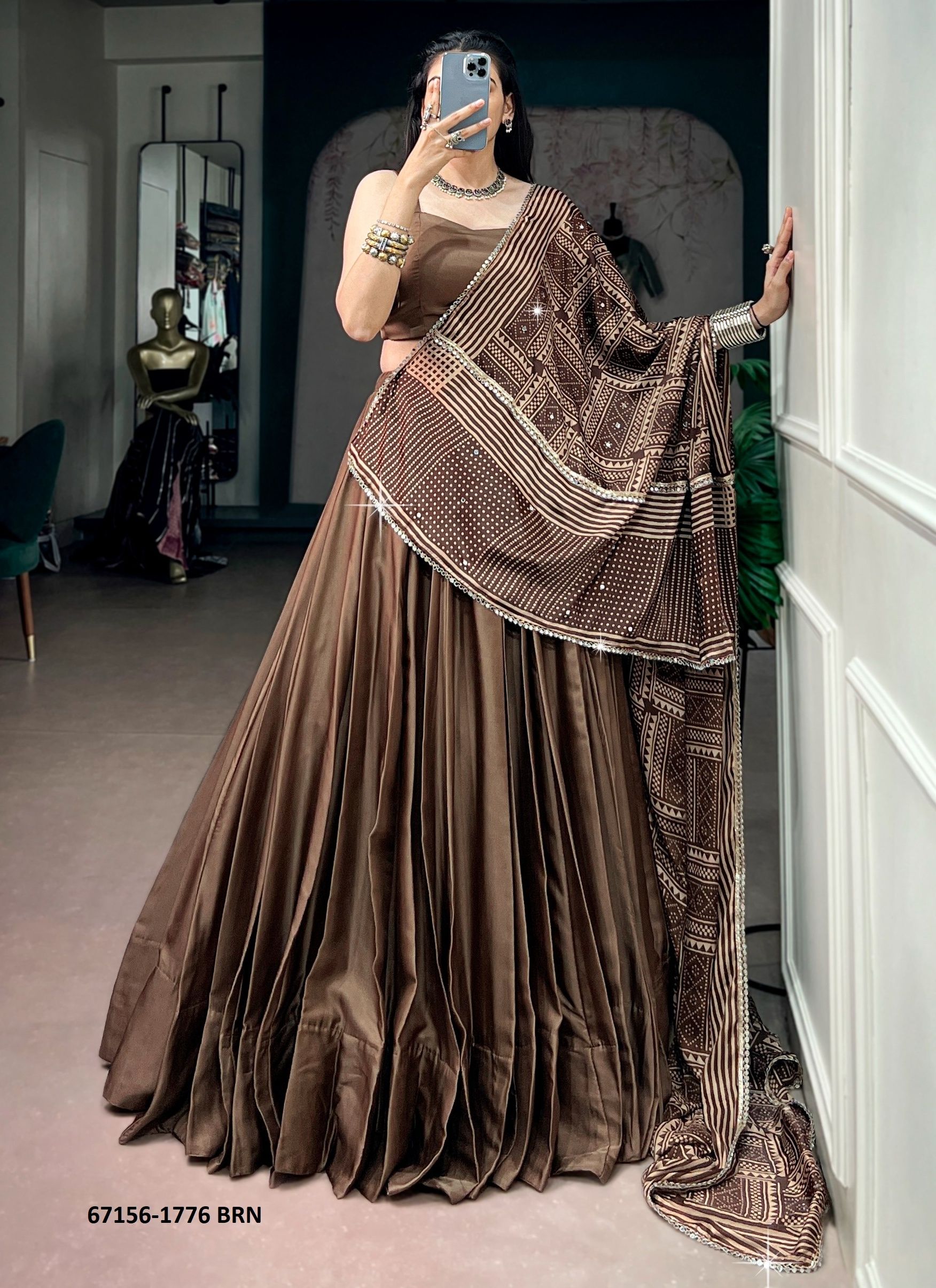 DESIGN 1776 - Catalog # 67156 (Set of 4 Readymade Lehengas)