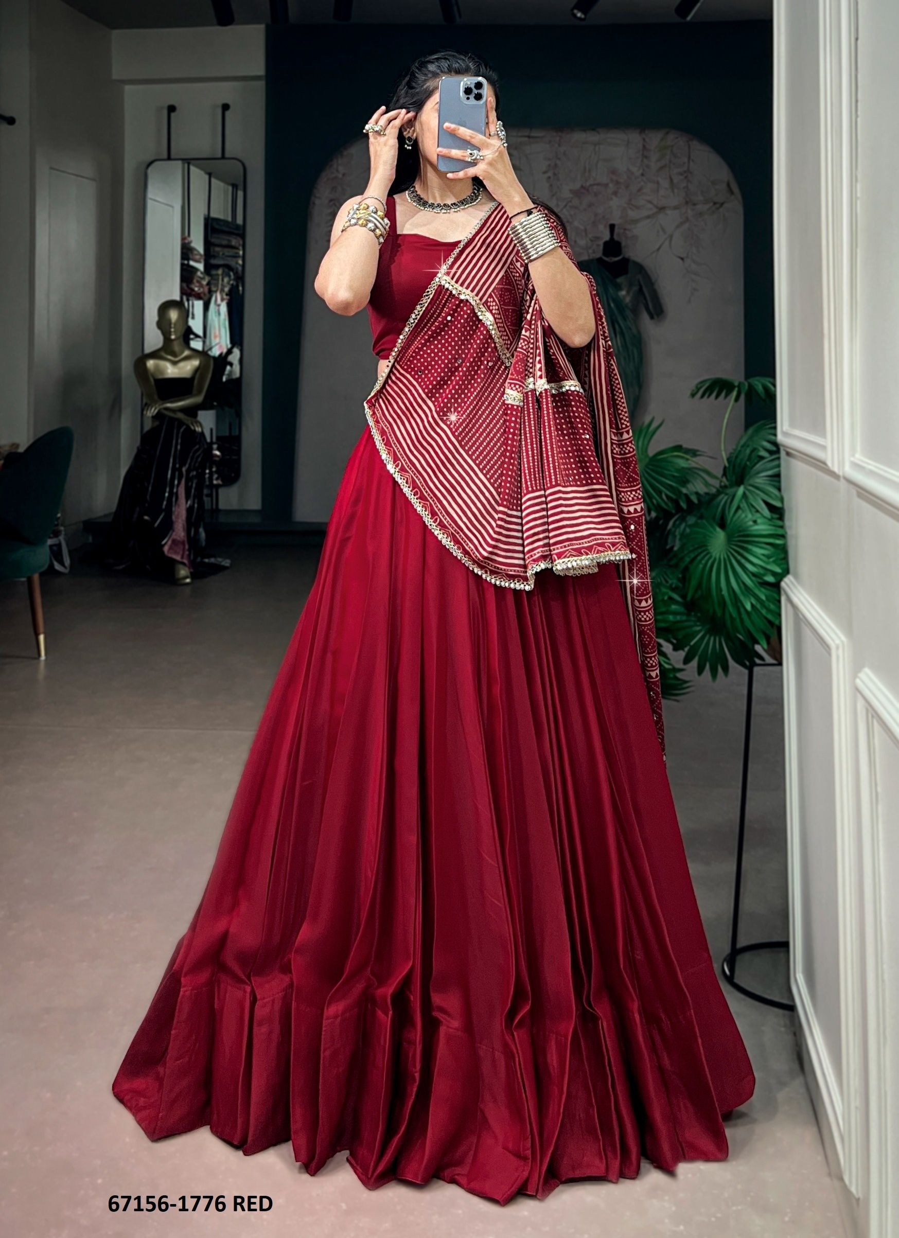 DESIGN 1776 - Catalog # 67156 (Set of 4 Readymade Lehengas)