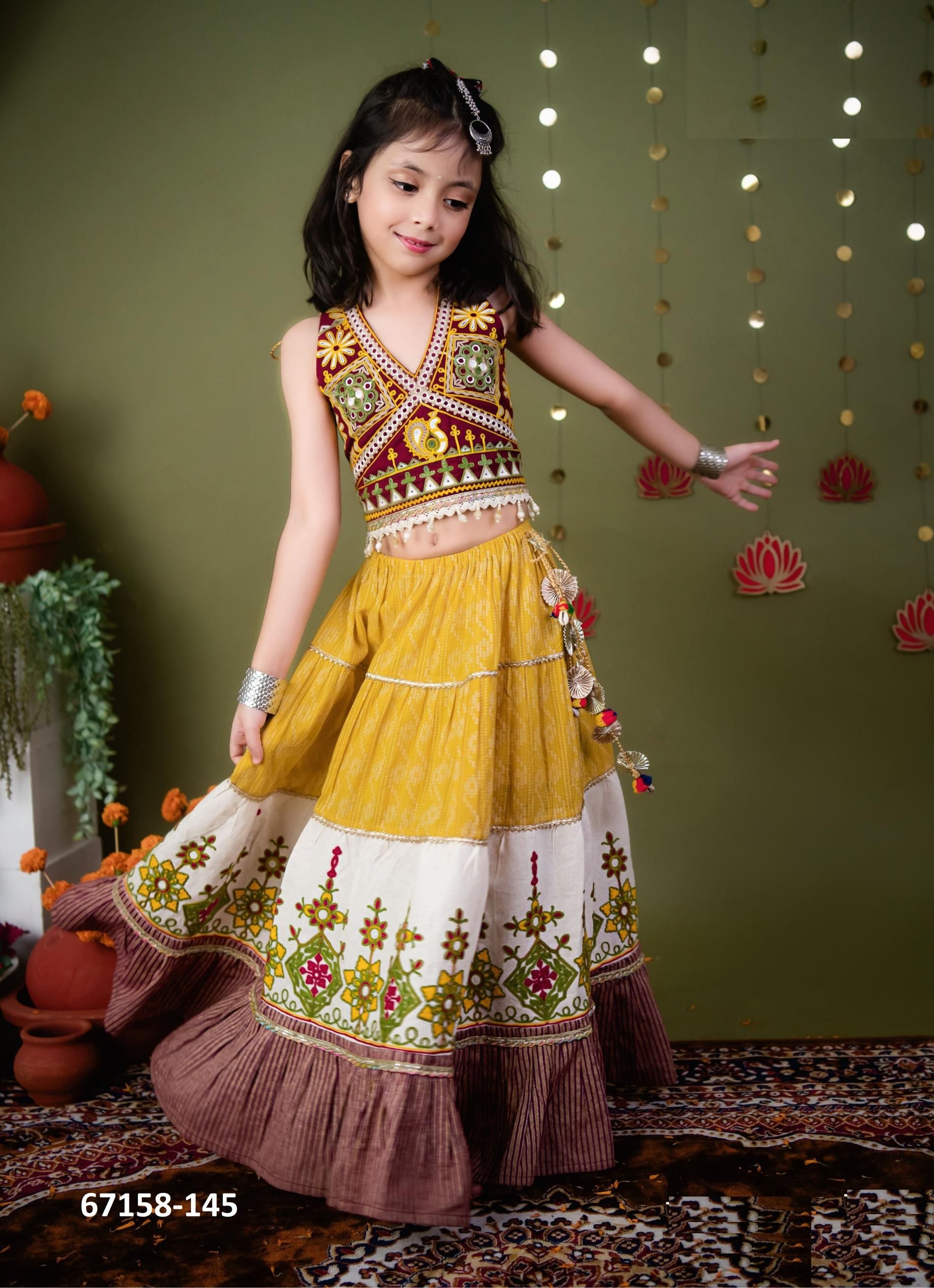 NAVRATRI SPECIAL KIDS LEHENGA CO-ORD SET 3 - Catalog # 67158 (Set of 8 Readymade Lehengas) NAVRATRI SPECIAL KIDS LEHENGA CO-ORD SET 3 - Catalog # 67158 (Set of 8 Readymade Lehengas)