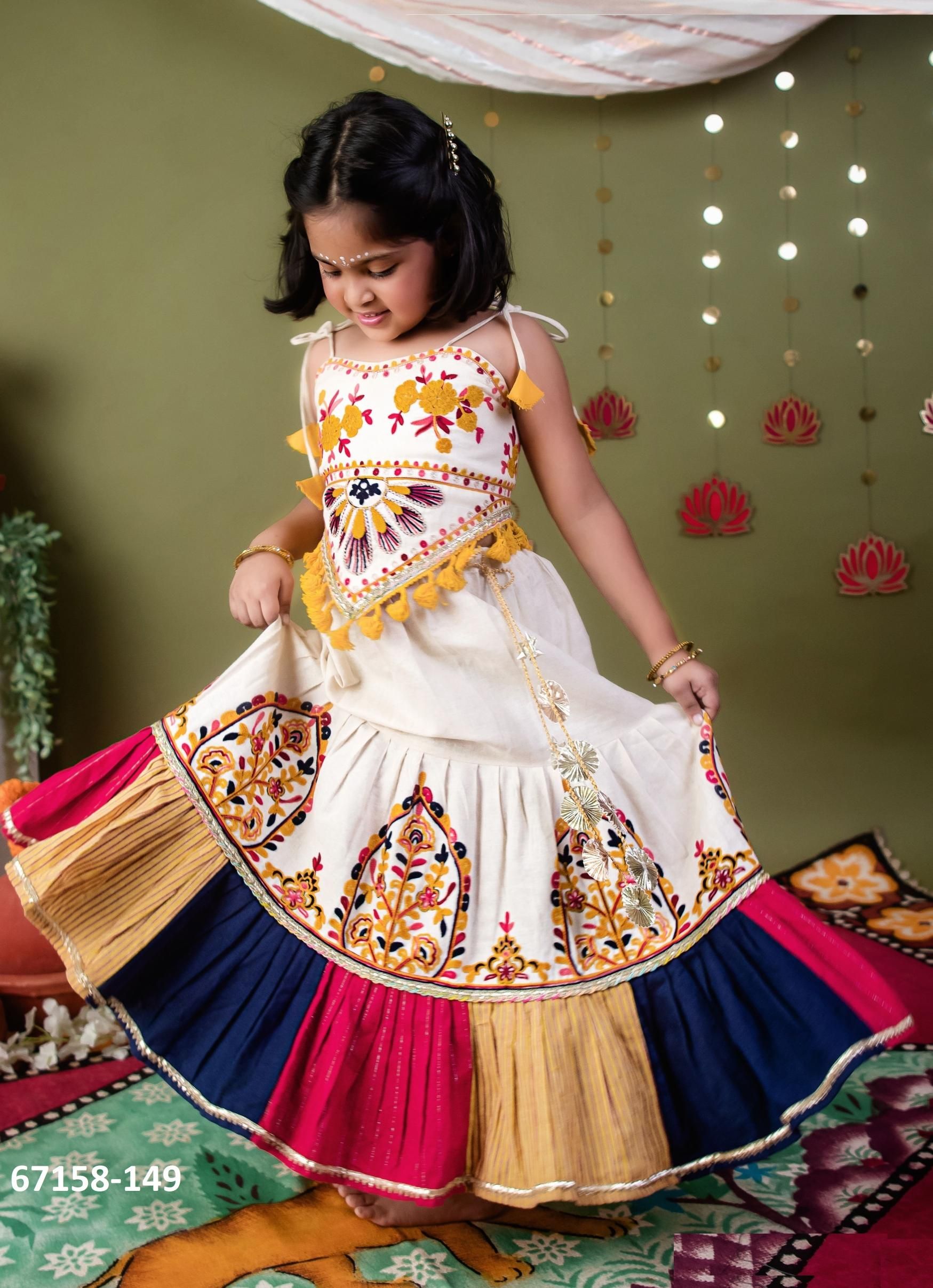 NAVRATRI SPECIAL KIDS LEHENGA CO-ORD SET 3 - Catalog # 67158 (Set of 8 Readymade Lehengas) NAVRATRI SPECIAL KIDS LEHENGA CO-ORD SET 3 - Catalog # 67158 (Set of 8 Readymade Lehengas)