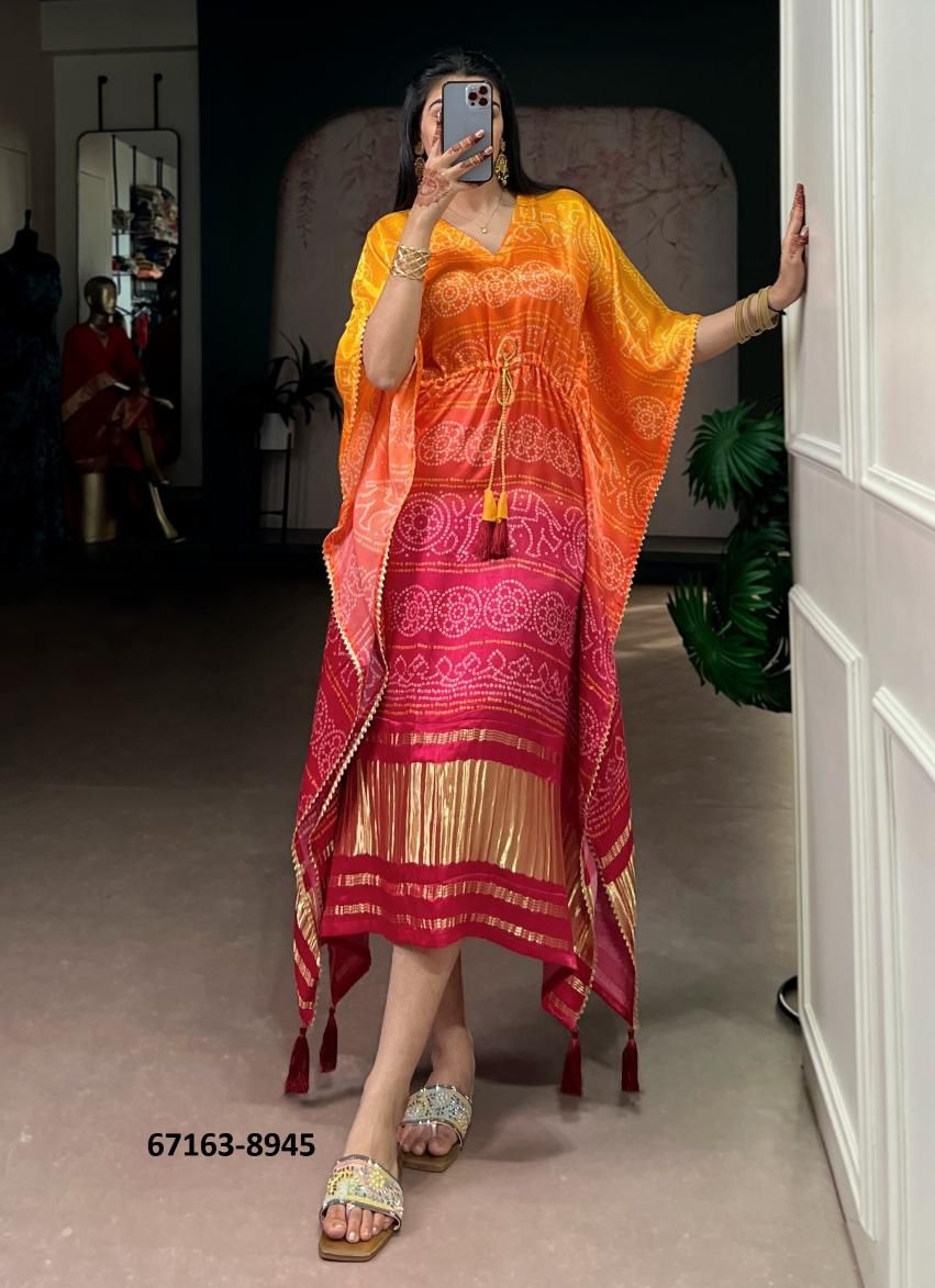 PURE GAJJI SILK KAFTAN COLLECTION 3 - Catalog # 67163 (Set of 10 Kaftans / Ponchos) PURE GAJJI SILK KAFTAN COLLECTION 3 - Catalog # 67163 (Set of 10 Kaftans / Ponchos)