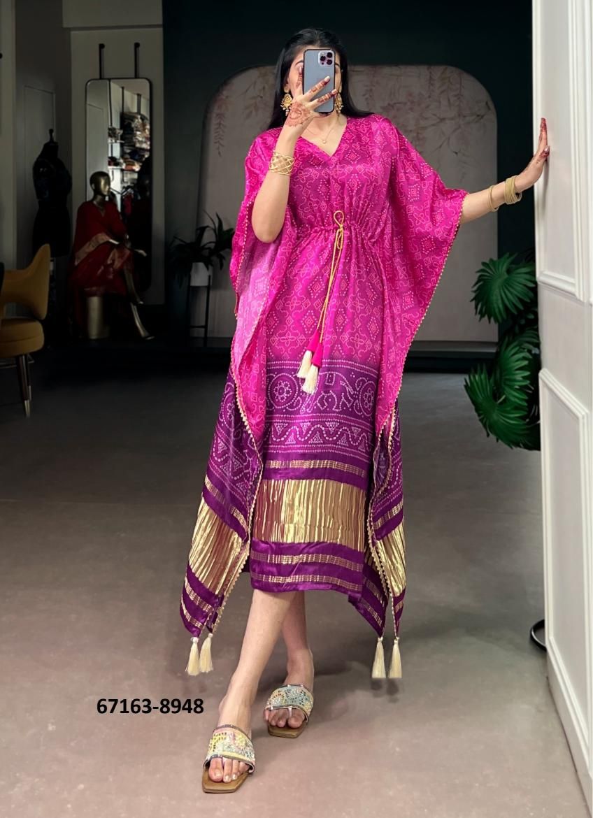 PURE GAJJI SILK KAFTAN COLLECTION 3 - Catalog # 67163 (Set of 10 Kaftans / Ponchos) PURE GAJJI SILK KAFTAN COLLECTION 3 - Catalog # 67163 (Set of 10 Kaftans / Ponchos)