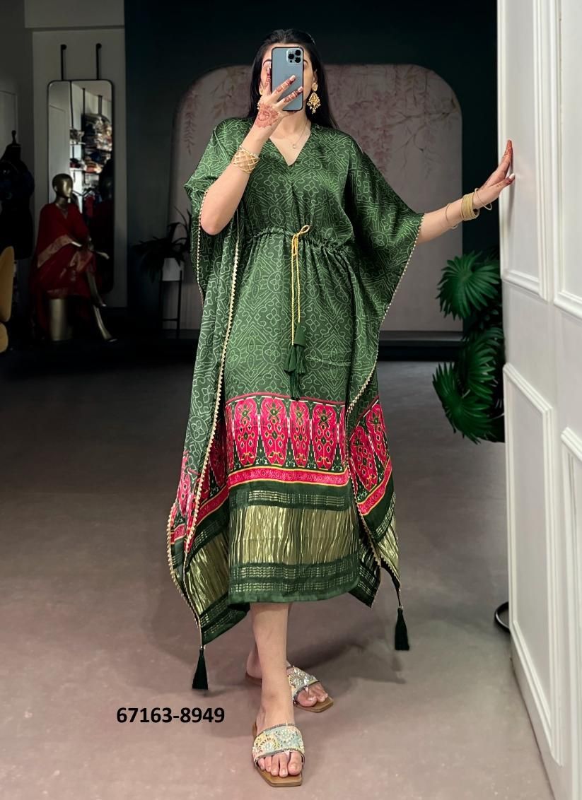 PURE GAJJI SILK KAFTAN COLLECTION 3 - Catalog # 67163 (Set of 10 Kaftans / Ponchos) PURE GAJJI SILK KAFTAN COLLECTION 3 - Catalog # 67163 (Set of 10 Kaftans / Ponchos)