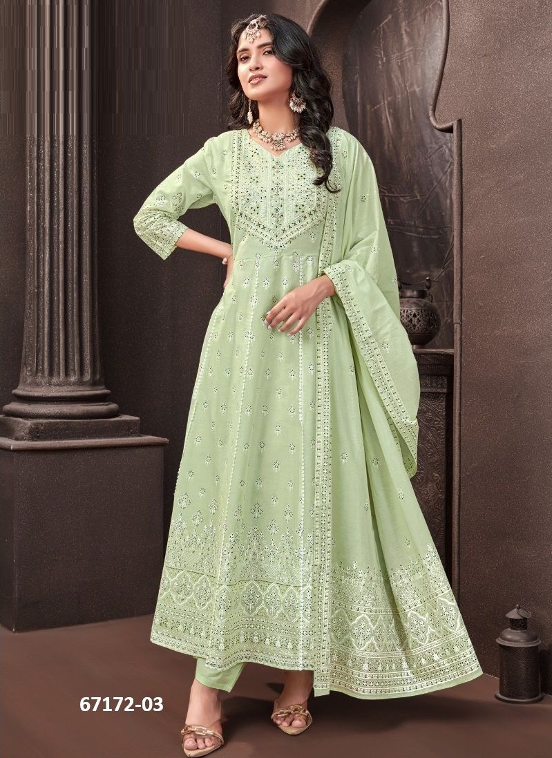 SANA - Catalog # 67172 (Set of 4 SIZE-SETS [Readymade Salwar Suits])