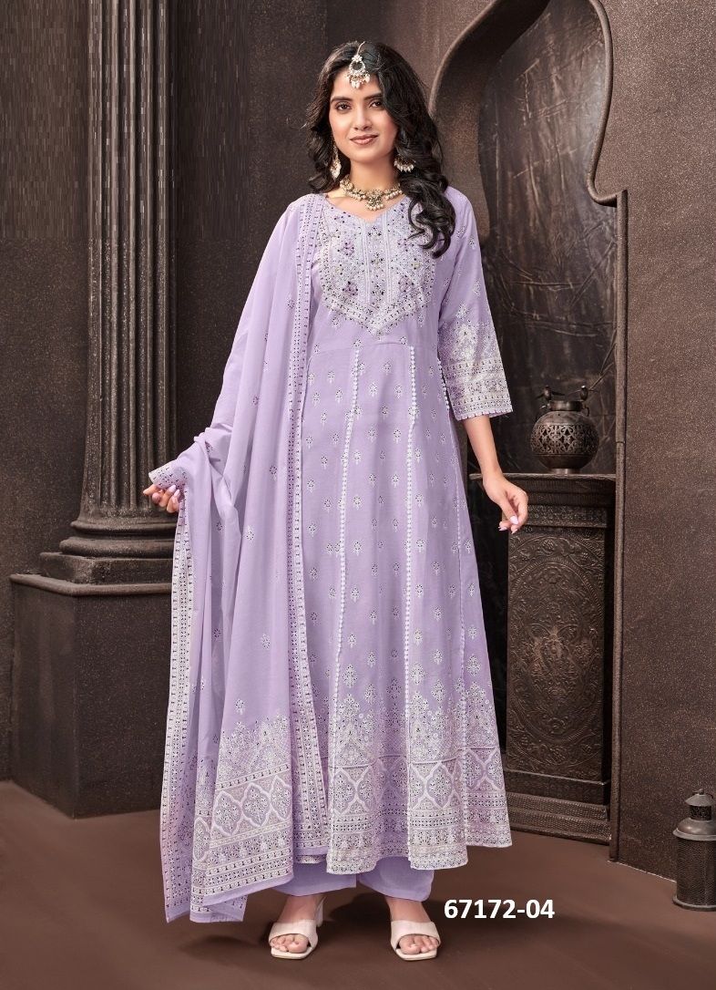 SANA - Catalog # 67172 (Set of 4 SIZE-SETS [Readymade Salwar Suits])