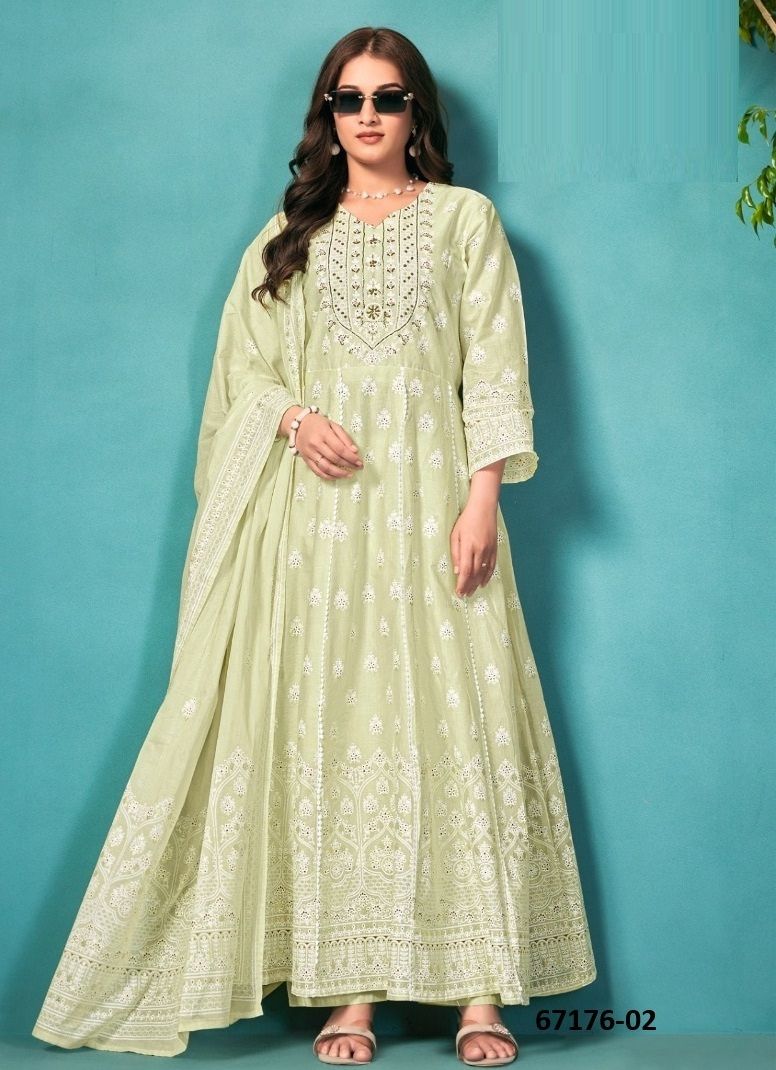 MARIA - Catalog # 67176 (Set of 4 SIZE-SETS [Readymade Salwar Suits])