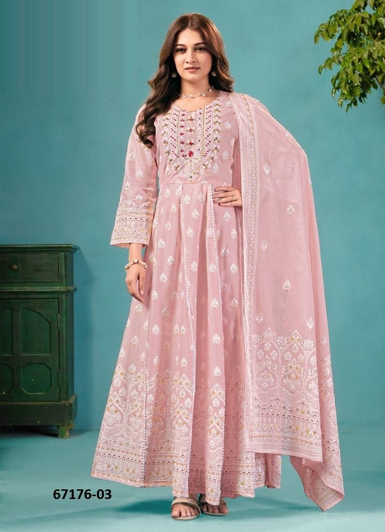 MARIA - Catalog # 67176 (Set of 4 SIZE-SETS [Readymade Salwar Suits])